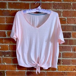 H&M Training Pink Tie Front T-Shirt - Large - Like New